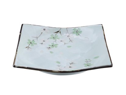 Mintgroen Vierkant Bord - Green Cosmos - 17.5x17.5cm