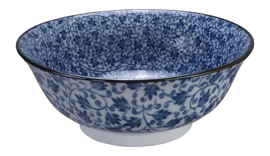 Aardewerk Kom Blauw/Wit - Mixed Bowls - 1000ml - 21x8cm