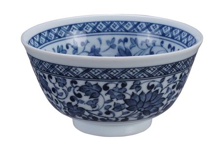 Blauw-witte keramische kom - Mixed Bowls - 400ml - 12.7 x 6.8cm