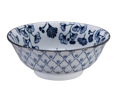 Japanse Keramische Noodlekom - Tokyo Design Studio - Flora Japonica - 1000ml - 20.3 x 8cm