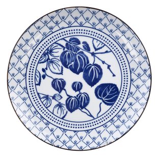 Dinerbord Flora Japonica - Tokyo Design Studio - Blauw en Wit - 25.7 x 3 cm