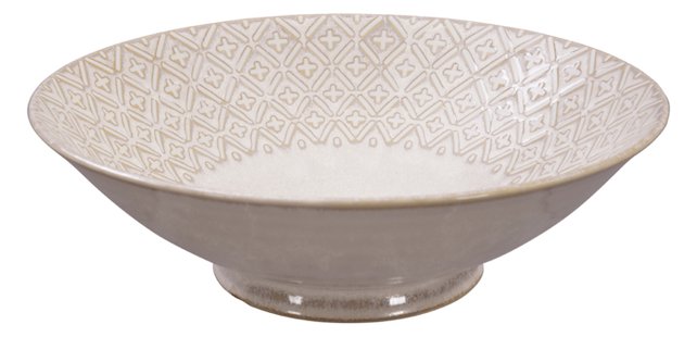 Sierlijke Crèmekleurige Kom - Mixed Bowls - 1600ml - 25,4x7,8cm