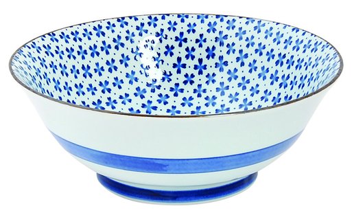 Blauw/Witte Kom - Mixed Bowls - 900ml - 19 x 7.5cm