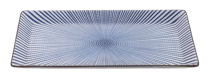 Blauw Rechthoekig Bord - Sendan Tokusa - 23 x 11.5 x 2.3cm