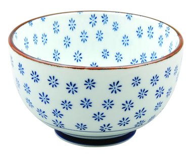 Keramische Kom - Blauwe Witte Keramische Kom - 500ml 12.7x7.5cm