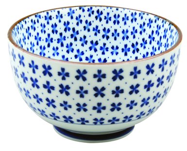 Keramische Kom Blauw/Wit - Oribe Collectie - 500ml - 12.7 x 7.5cm