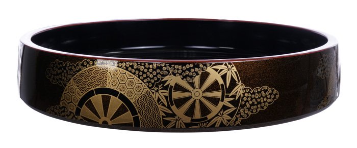 Lakwerk Sushi Oke Schaal - Zwart/Rood - 46 x 6cm