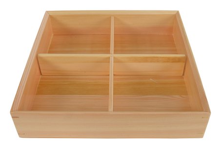 Houten Bento Box - Tokyo Design Keuken - 25.5 x 25.5 x 5.8 cm