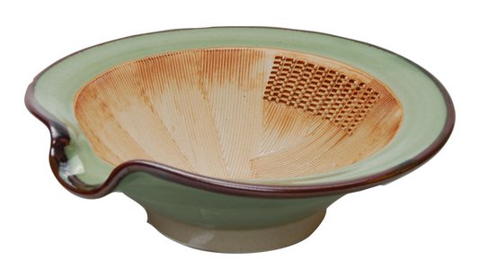 Groene Vijzel Kom - Traditioneel Keramiek - 21cm