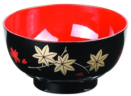 Zwarte Plastic Kom - Lacquerware - 11.5 x 6.5 cm