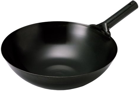 Roestvrijstalen Wok Zwart - Tokyo Design Kitchen - 36cm
