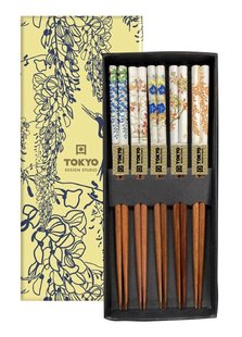 Chopsticks Set - Tokyo Design Studio - Floral - 5 paar