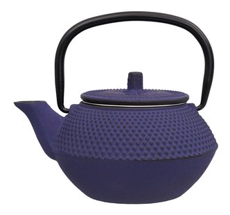 Blauwe Gietijzeren Theepot - 350ml - 13.5 x 11.5 x 8.5cm Blauwe Gietijzeren Theepot - 350ml - 13.5 x 11.5 x 8.5cm