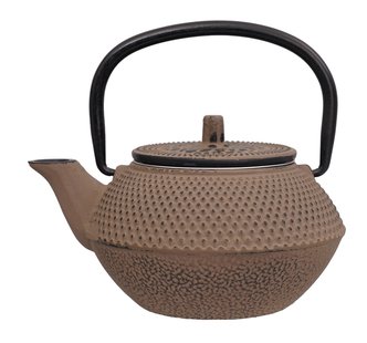 Japanse Gietijzeren Theepot - Taupe - 350ml - 13.5 x 11.5 x 8.5cm Japanse Gietijzeren Theepot - Taupe - 350ml - 13.5 x 11.5 x 8.5cm