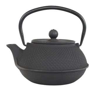 Zwarte Gietijzeren Theepot - 800ml - 17.5 x 15 x 10cm Zwarte Gietijzeren Theepot - 800ml - 17.5 x 15 x 10cm
