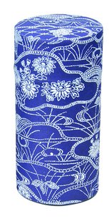 Blauwe Theeblik met Figuur - 150gr - 7.5 x 15.5cm