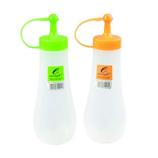 Witte Dressingflessen met Dop - Tokyo Design Keuken - Set van 2 - 350ml - 27x12cm