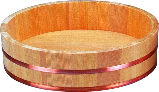 Houten Sushi Hangiri - Authentieke Rijstkom - 39 x 10.2 cm
