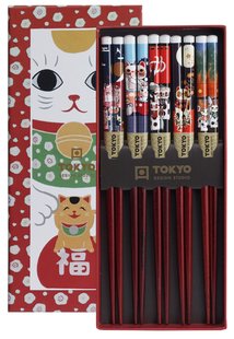 Chopsticks Set Lucky Cats - Tokyo Design Studio - 5 Paar