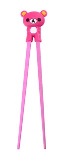 Kinder eetstokjes met beer figuur - Roze - 22cm
