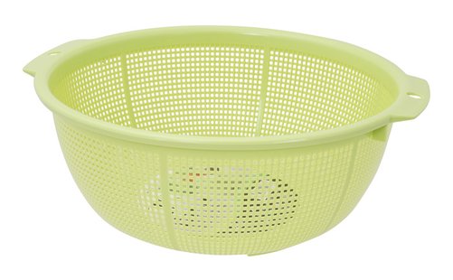 Groene plastic zeef kom - 28 x 10.8 cm