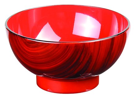 Japanse Lakwerk Kom - Rode Kom - 11.5 x 6.5cm