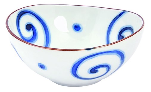 Blauw-witte keramische kom - Mixed Bowls - 500ml - 16 x 7cm