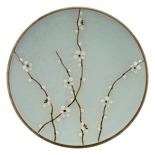 Dinerbord Tokyo Design Studio Soshun - Lichtblauw met Kersenbloesem - 25,5 cm