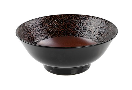 Zwart/Bruine Kom - Mixed Bowls - 1300ml - 21 x 8.5cm