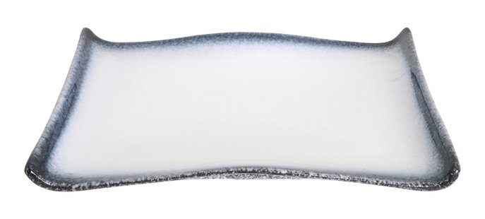 Rechthoekig Bord Grijs/Wit - Tajimi - 30 x 22.2 x 2cm