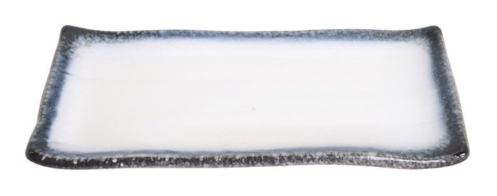 Rechthoekig Bord Grijs/Wit - Tajimi - Porselein - 26 x 13 x 2 cm