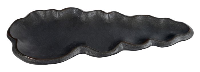 Zwart Bord Cloud - Tajimi - Porseleinen Serveerschaal - 35.5 x 14.5 x 3cm