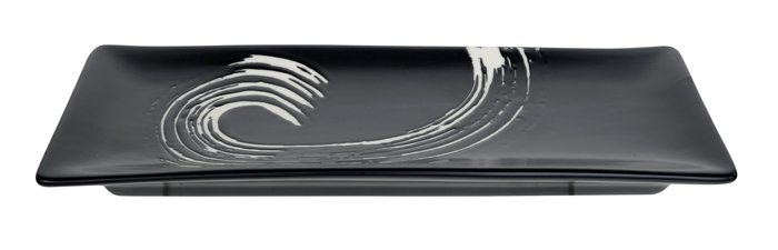 Serveerbord Zwart/Wit - Black Maru - 26.5 x 10.5 cm