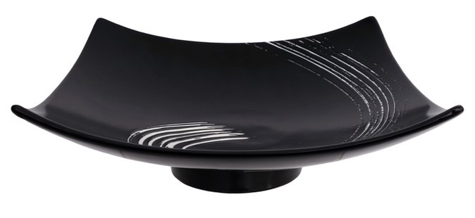 Porseleinen Serveerbord Zwart Maru - 25.4 x 25.4 cm