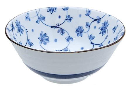 Blauw/Witte Kom - Mixed Bowls - 500ml - 15 x 6.5cm
