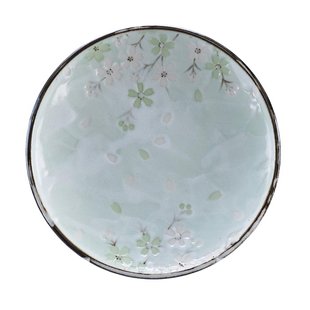 Mintgroen Bord - Green Cosmos - Ø 19.5cm