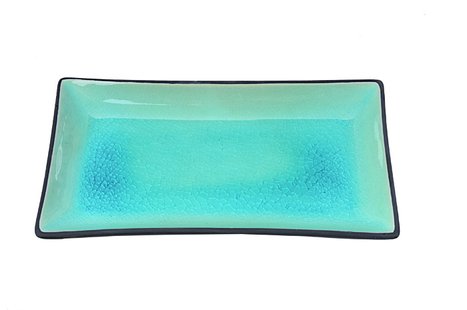 Rechthoekig Bord - Glassy Turquoise - 21.5x12.7 cm