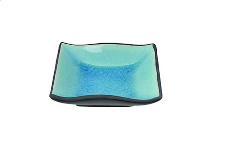Vierkant Bord - Glassy Turquoise - 9 x 9cm