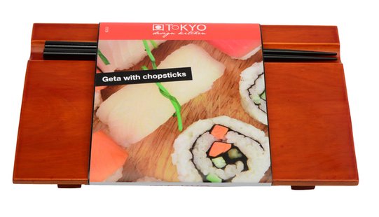 Houten Sushi Geta Serveerbord - Tokyo Design Kitchen - 24 x 15 x 3cm