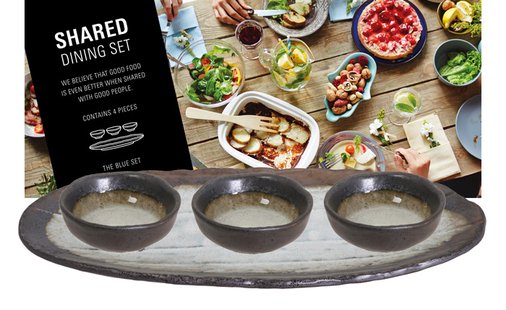 Handgemaakte Japanse Bordenset - Goude Collectie - 4-delig - 33 x 13.5 x 2.8cm & 8.3 x 3cm