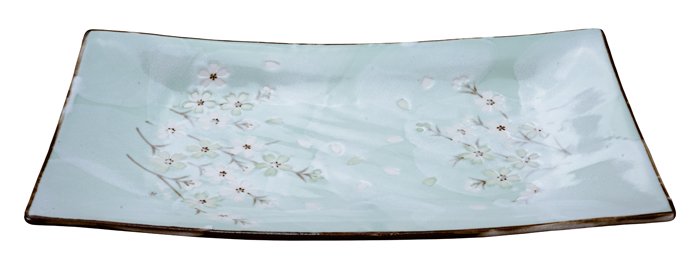 Rechthoekig Bord Mintgroen - Green Cosmos Collectie - 35 x 19cm