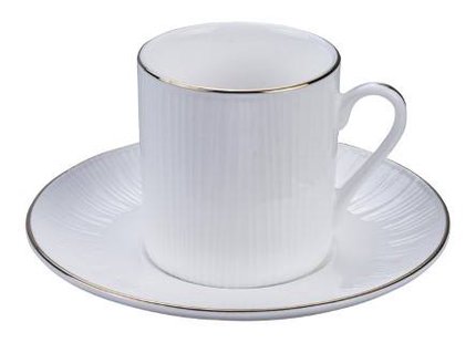 Wit Gouden Porseleinen Onderzetter - Nippon White - 11.5cm 100ml