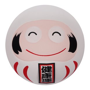 Witte Daruma Pop - Traditioneel Japans Gelukssymbool - 6 x 6 x 6cm
