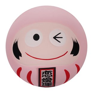Roze Daruma Pop - Traditioneel Japans Gelukssymbool - 6 x 6 x 6cm