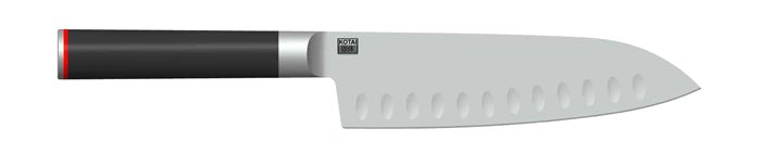 Santoku Chef Mes - Kotai - Gehamerd Japans Staal - 18cm