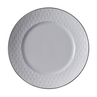 Porseleinen Bord met Strepen - Tokyo Design Studio Nippon White - 27cm