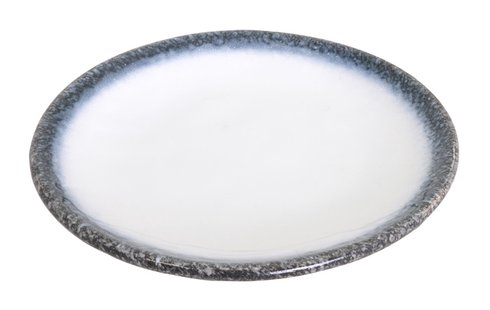 Bord in Natuurlijk Grijs/Wit - Tajimi Collectie - Porselein - 22.8 x 3cm