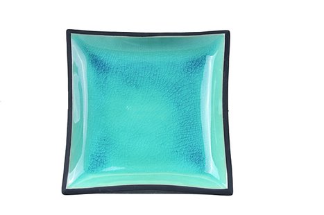 Vierkant Bord - Glassy Turquoise - 22 x 22cm