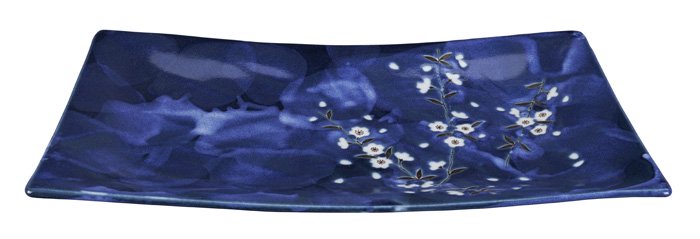 Rechthoekig Bord - Blue Sakura - Tokyo Design Studio - 35x19cm