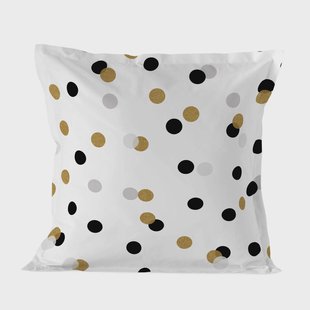 Kussensloop Golden Dots | Blanc
